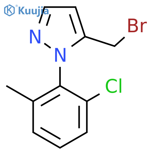 5-(bromomethyl)-1-(2-chloro-6-methylphenyl)-1H-pyrazole structure