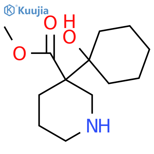 methyl 3-(1-hydroxycyclohexyl)piperidine-3-carboxylate structure