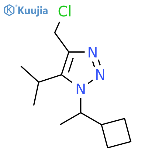 4-(chloromethyl)-1-(1-cyclobutylethyl)-5-(propan-2-yl)-1H-1,2,3-triazole structure