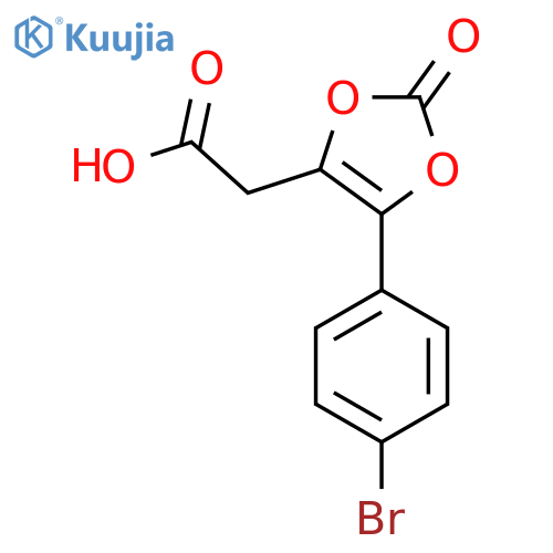 2-5-(4-bromophenyl)-2-oxo-2H-1,3-dioxol-4-ylacetic acid structure