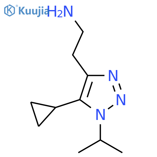 2-5-cyclopropyl-1-(propan-2-yl)-1H-1,2,3-triazol-4-ylethan-1-amine structure