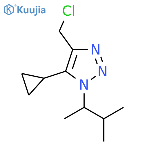 4-(chloromethyl)-5-cyclopropyl-1-(3-methylbutan-2-yl)-1H-1,2,3-triazole structure