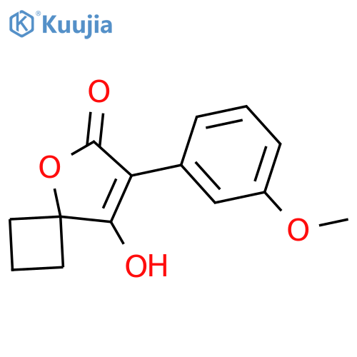 8-hydroxy-7-(3-methoxyphenyl)-5-oxaspiro3.4oct-7-en-6-one structure