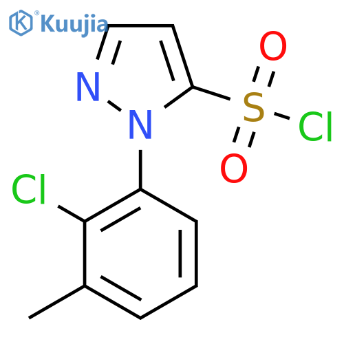 1-(2-chloro-3-methylphenyl)-1H-pyrazole-5-sulfonyl chloride structure