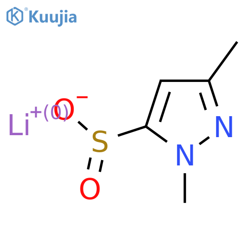 lithium(1+) ion 1,3-dimethyl-1H-pyrazole-5-sulfinate structure
