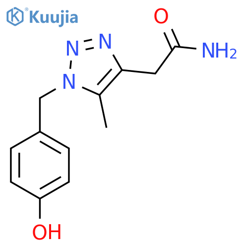 2-{1-(4-hydroxyphenyl)methyl-5-methyl-1H-1,2,3-triazol-4-yl}acetamide structure