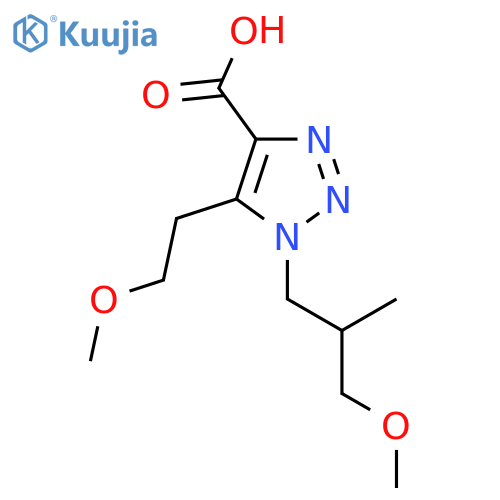 1-(3-methoxy-2-methylpropyl)-5-(2-methoxyethyl)-1H-1,2,3-triazole-4-carboxylic acid structure