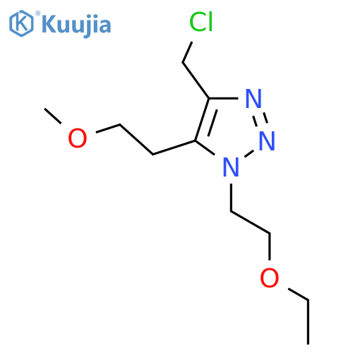 4-(chloromethyl)-1-(2-ethoxyethyl)-5-(2-methoxyethyl)-1H-1,2,3-triazole structure