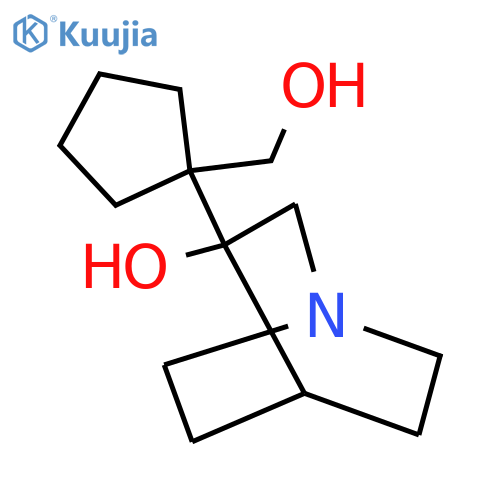 3-1-(hydroxymethyl)cyclopentyl-1-azabicyclo2.2.2octan-3-ol structure