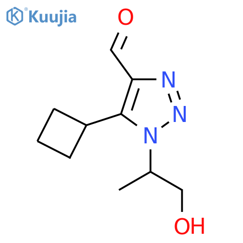 5-cyclobutyl-1-(1-hydroxypropan-2-yl)-1H-1,2,3-triazole-4-carbaldehyde structure
