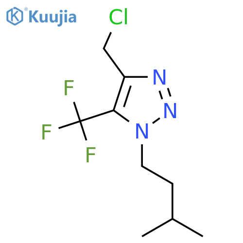 4-(chloromethyl)-1-(3-methylbutyl)-5-(trifluoromethyl)-1H-1,2,3-triazole structure