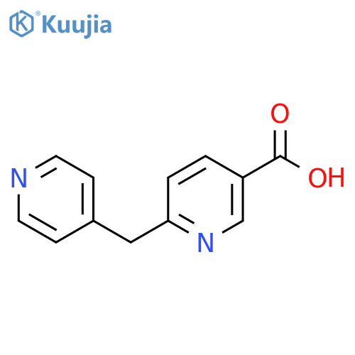 6-(pyridin-4-ylmethyl)pyridine-3-carboxylic acid structure