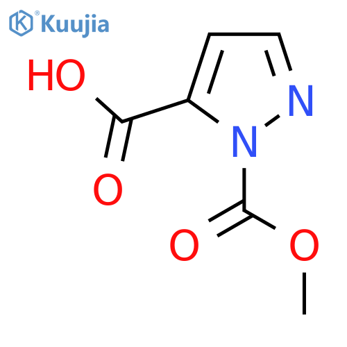 1-(methoxycarbonyl)-1H-pyrazole-5-carboxylic acid structure