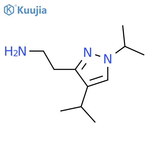 2-1,4-bis(propan-2-yl)-1H-pyrazol-3-ylethan-1-amine structure