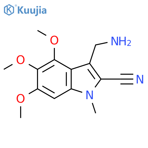 3-(aminomethyl)-4,5,6-trimethoxy-1-methyl-1H-indole-2-carbonitrile structure