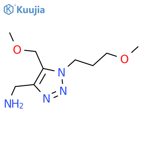 5-(methoxymethyl)-1-(3-methoxypropyl)-1H-1,2,3-triazol-4-ylmethanamine structure