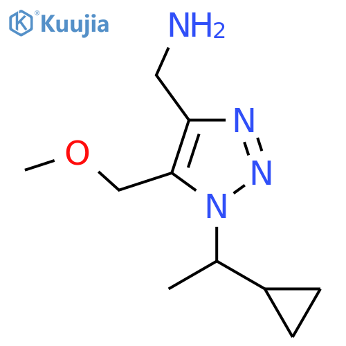 1-(1-cyclopropylethyl)-5-(methoxymethyl)-1H-1,2,3-triazol-4-ylmethanamine structure