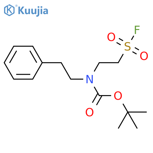 tert-butyl N-2-(fluorosulfonyl)ethyl-N-(2-phenylethyl)carbamate structure