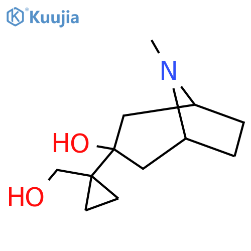 3-1-(hydroxymethyl)cyclopropyl-8-methyl-8-azabicyclo3.2.1octan-3-ol structure