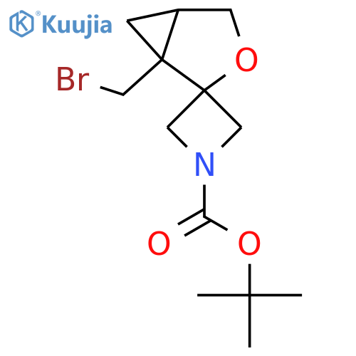 tert-butyl 1'-(bromomethyl)-3'-oxaspiroazetidine-3,2'-bicyclo3.1.0hexane-1-carboxylate structure