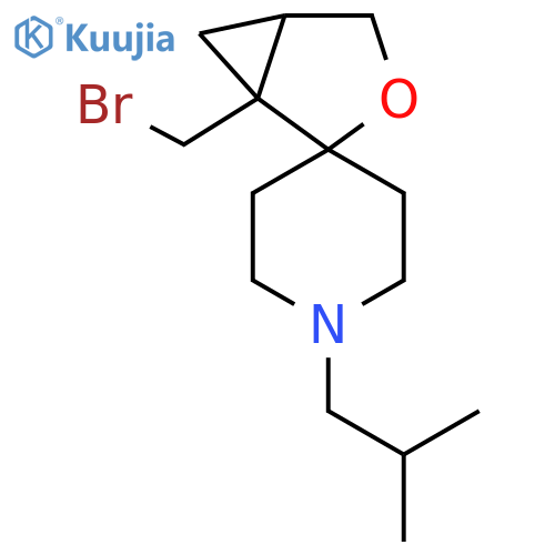1-(bromomethyl)-1'-(2-methylpropyl)-3-oxaspirobicyclo3.1.0hexane-2,4'-piperidine structure