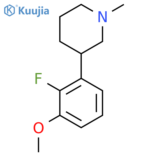 3-(2-fluoro-3-methoxyphenyl)-1-methylpiperidine structure