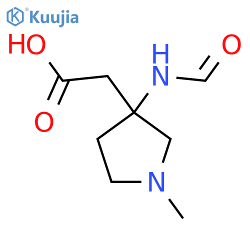 2-(3-formamido-1-methylpyrrolidin-3-yl)acetic acid structure