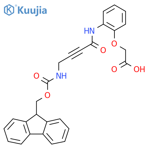 2-{2-4-({(9H-fluoren-9-yl)methoxycarbonyl}amino)but-2-ynamidophenoxy}acetic acid structure