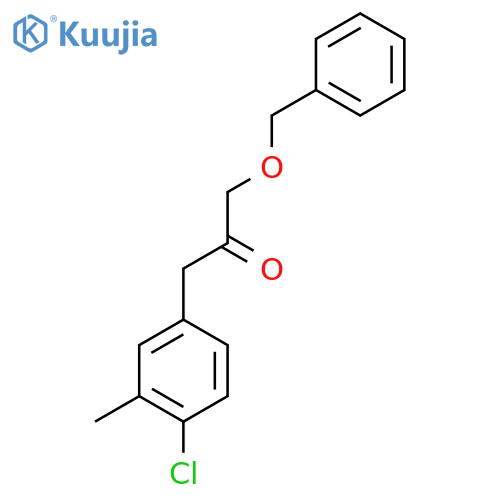 1-(benzyloxy)-3-(4-chloro-3-methylphenyl)propan-2-one structure