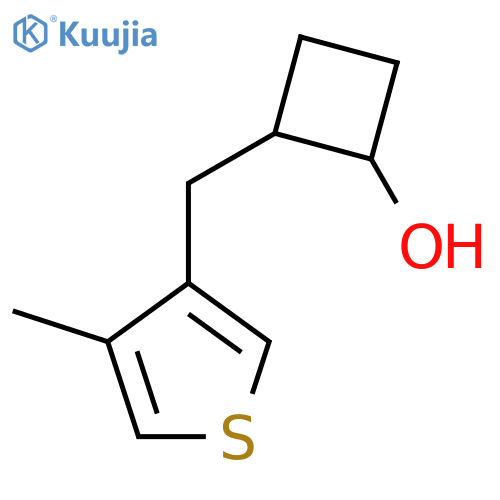 2-(4-methylthiophen-3-yl)methylcyclobutan-1-ol structure