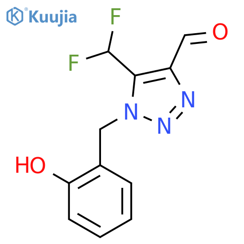 5-(difluoromethyl)-1-(2-hydroxyphenyl)methyl-1H-1,2,3-triazole-4-carbaldehyde structure