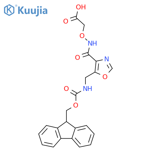 2-({5-({(9H-fluoren-9-yl)methoxycarbonyl}amino)methyl-1,3-oxazol-4-yl}formamido)oxyacetic acid structure