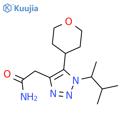 2-1-(3-methylbutan-2-yl)-5-(oxan-4-yl)-1H-1,2,3-triazol-4-ylacetamide structure