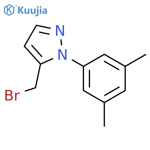 5-(bromomethyl)-1-(3,5-dimethylphenyl)-1H-pyrazole structure