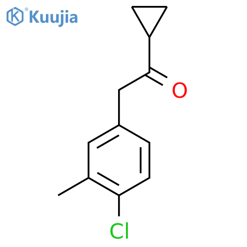 2-(4-chloro-3-methylphenyl)-1-cyclopropylethan-1-one structure