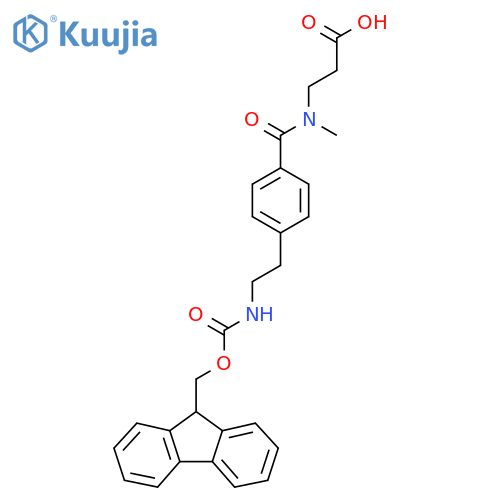 3-(1-{4-2-({(9H-fluoren-9-yl)methoxycarbonyl}amino)ethylphenyl}-N-methylformamido)propanoic acid structure