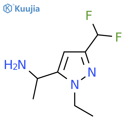 1-3-(difluoromethyl)-1-ethyl-1H-pyrazol-5-ylethan-1-amine structure