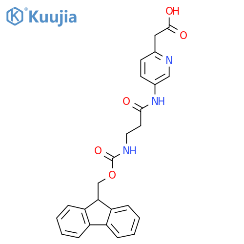 2-{5-3-({(9H-fluoren-9-yl)methoxycarbonyl}amino)propanamidopyridin-2-yl}acetic acid structure