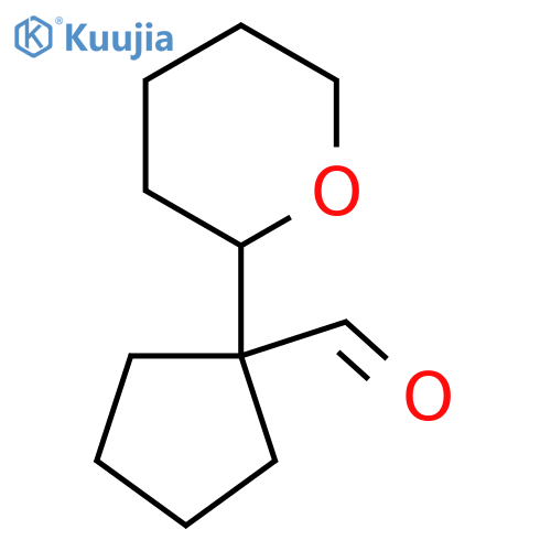 1-(Oxan-2-yl)cyclopentane-1-carbaldehyde structure