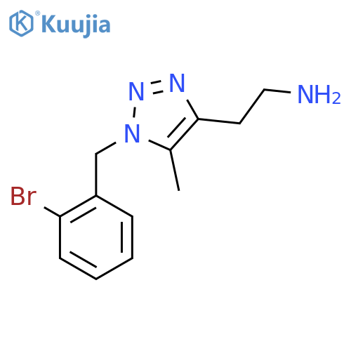 2-{1-(2-bromophenyl)methyl-5-methyl-1H-1,2,3-triazol-4-yl}ethan-1-amine structure