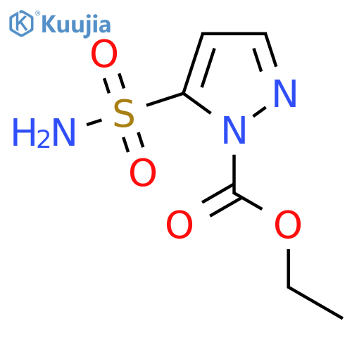 ethyl 5-sulfamoyl-1H-pyrazole-1-carboxylate structure