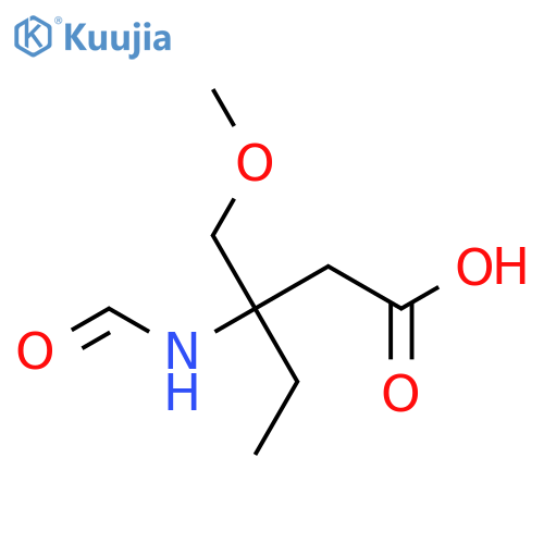 3-formamido-3-(methoxymethyl)pentanoic acid structure