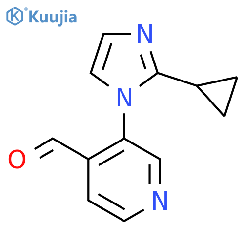 3-(2-cyclopropyl-1H-imidazol-1-yl)pyridine-4-carbaldehyde structure