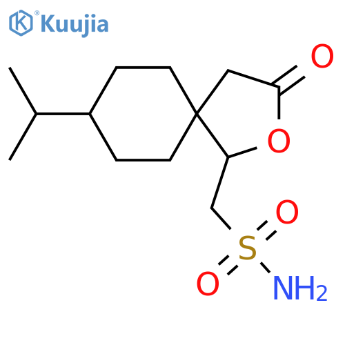 3-oxo-8-(propan-2-yl)-2-oxaspiro4.5decan-1-ylmethanesulfonamide structure