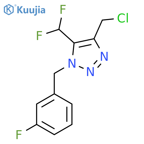 4-(chloromethyl)-5-(difluoromethyl)-1-(3-fluorophenyl)methyl-1H-1,2,3-triazole structure