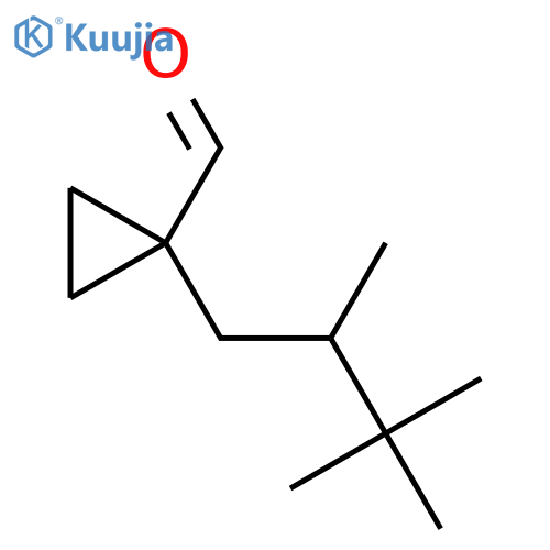 1-(2,3,3-trimethylbutyl)cyclopropane-1-carbaldehyde structure