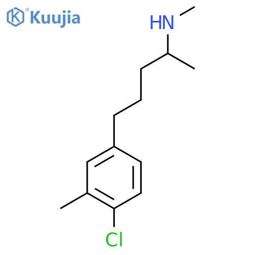 5-(4-chloro-3-methylphenyl)pentan-2-yl(methyl)amine structure