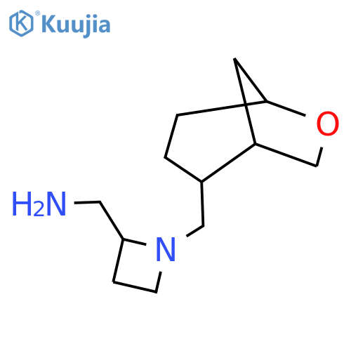 1-({6-oxabicyclo3.2.1octan-2-yl}methyl)azetidin-2-ylmethanamine structure
