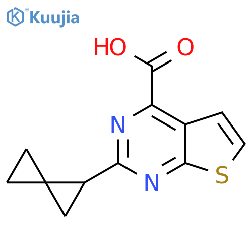 2-{spiro2.2pentan-1-yl}thieno2,3-dpyrimidine-4-carboxylic acid structure