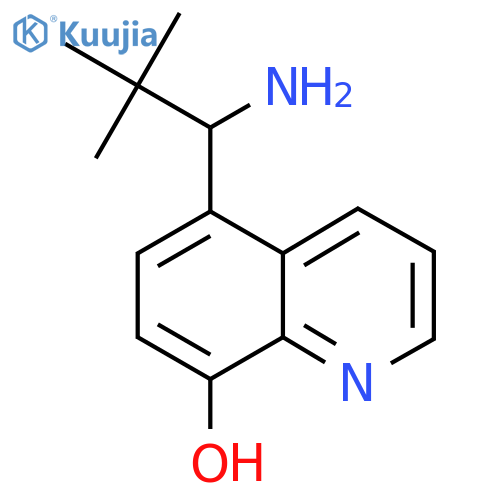 5-(1-amino-2,2-dimethylpropyl)quinolin-8-ol structure